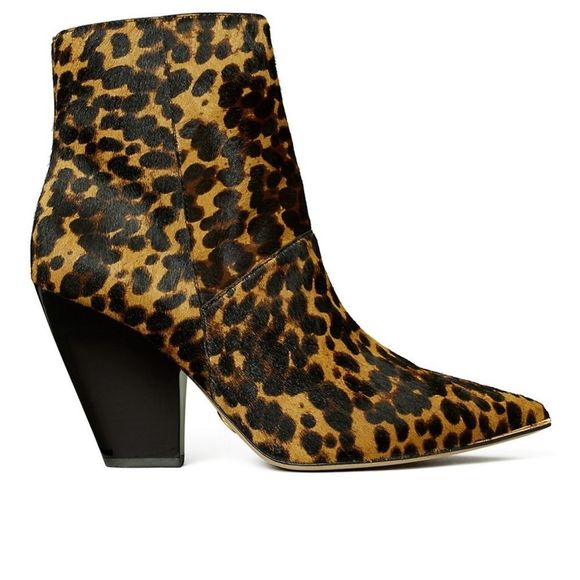 Tory Burch leopard print calf hair ankle boots - Picture 12 of 13